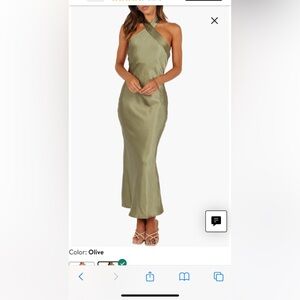 Petal and Pup Grasie Halter Dress Olive Size 0 New w/ tags